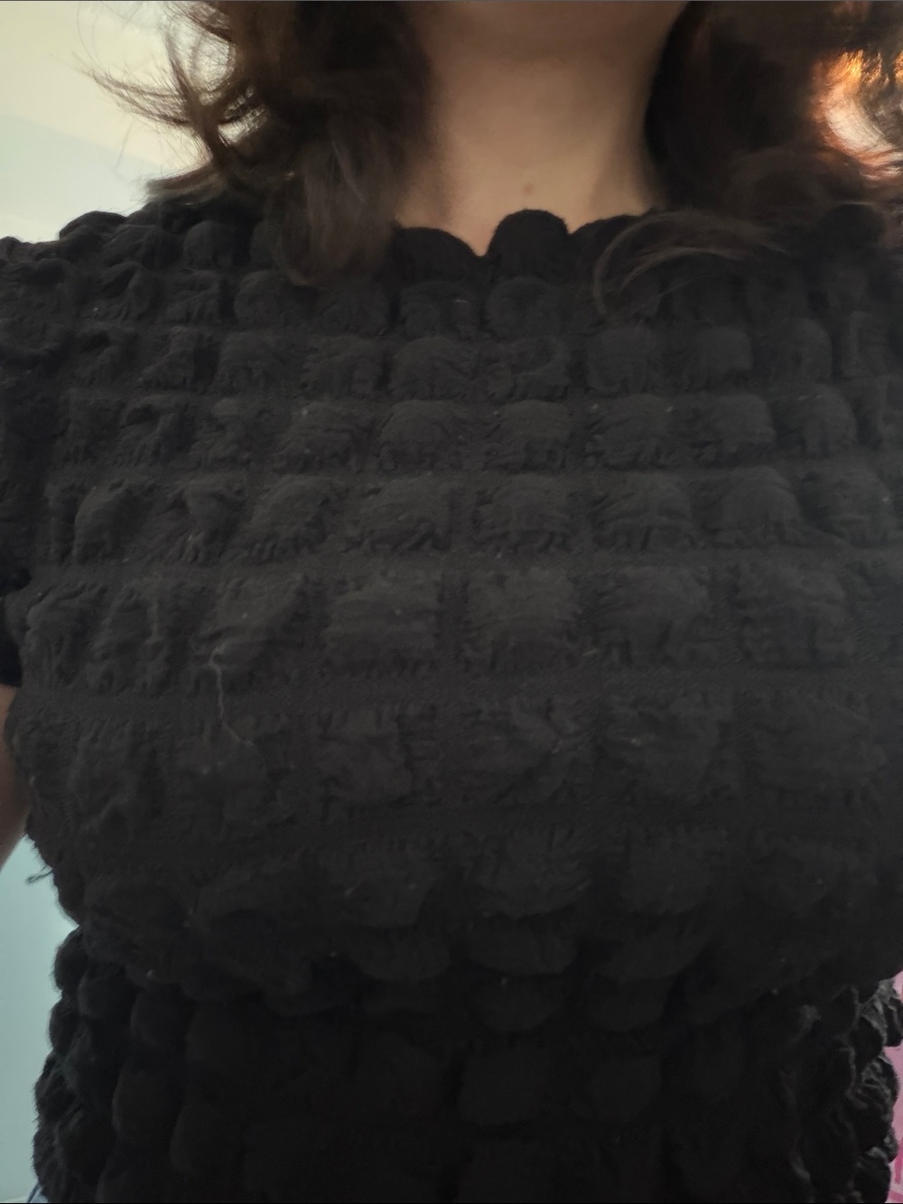 motel black texture top